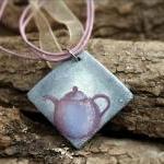Teapot - hand painted penda..