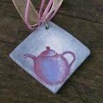 Teapot - hand painted penda..